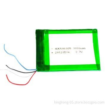 Rechargeable Lithium Polymer Battery, 3,000mAh, 3.7V